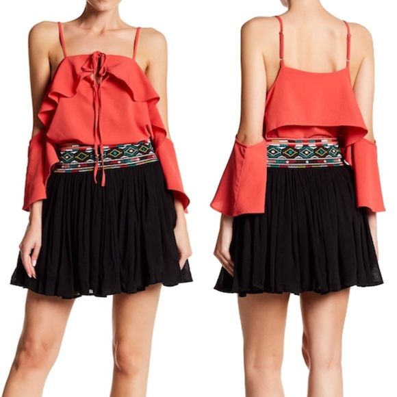 Romeo & Juliet Couture Dresses & Skirts - X ROMEO &JULIET Black Embroidered Skirt S NWT